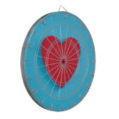 Red Love Heart Dartbord (Voorkant Links)