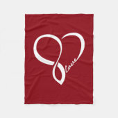 Red Love Heart Fleece Blanket (Voorkant)