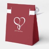 Red Love Heart Gift Box Bedankdoosjes (Achterkant)