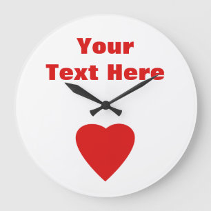 Red Love Heart. Grote Klok