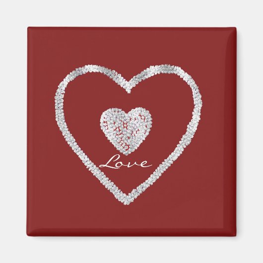 Red Love Heart III Magneet (Voorkant)