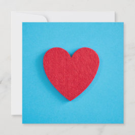 Red Love Heart Kaart