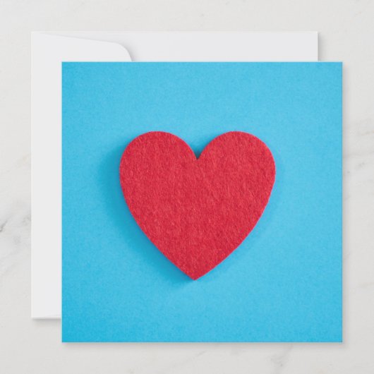 Red Love Heart Kaart (Voorkant)