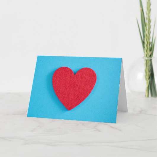 Red Love Heart Kaart (Voorkant)