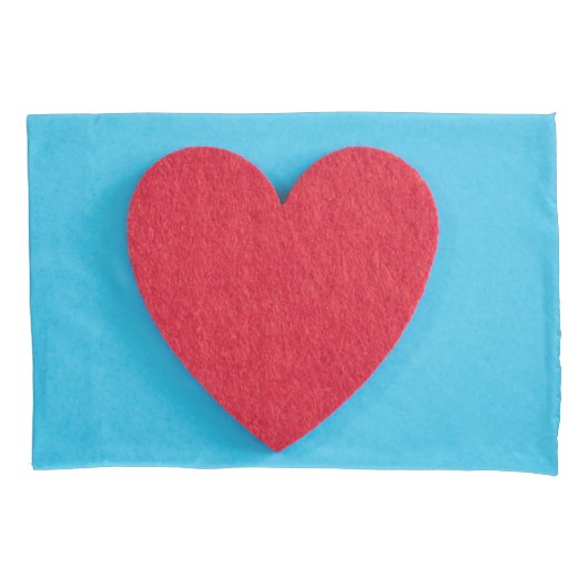 Red Love Heart Kussensloop (Voorkant)