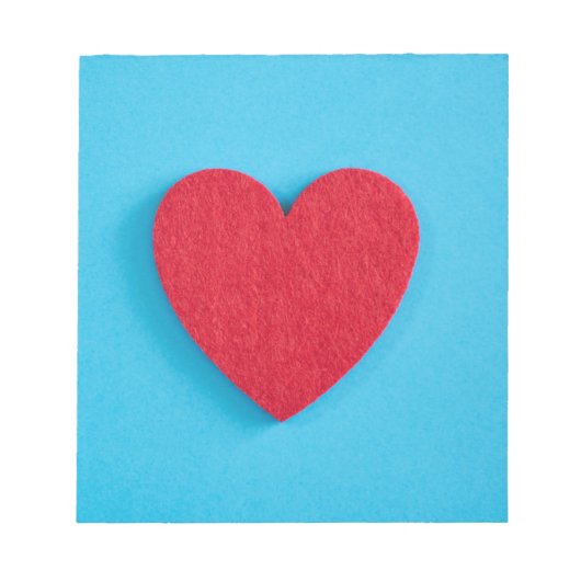 Red Love Heart Notitieblok (Voorkant)