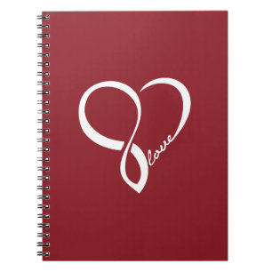 Red Love Heart Notitieboek