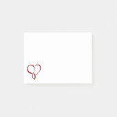 Red Love Heart PostIt Notes (Voorkant)