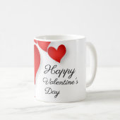 Red Love Heart Shape Valentijn Day Koffiemok (Voorkant rechts)