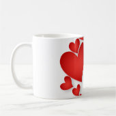 Red Love Heart Shape Valentijn Day Koffiemok (Links)