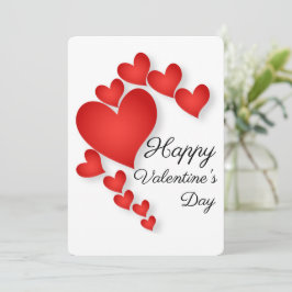 Red Love Heart Shape Valentijn Day Wenskaart Feestdagenkaart