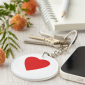Red Love Heart. Sleutelhanger (Voorkant Rechts)