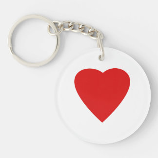 Red Love Heart. Sleutelhanger
