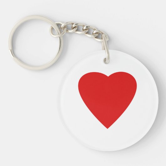 Red Love Heart. Sleutelhanger (Voorkant)