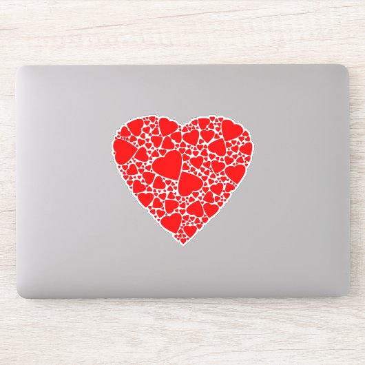 Red Love Heart Sticker (Computer)