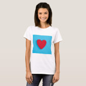 Red Love Heart T-shirt (Voorkant volledig)