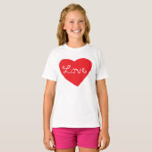 Red Love Heart T-shirt (Voorkant volledig)