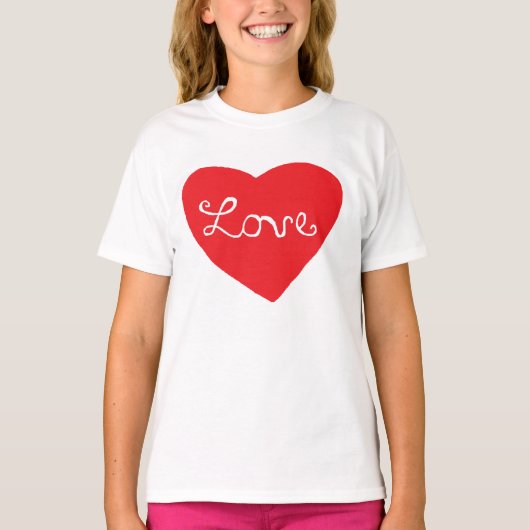 Red Love Heart T-shirt (Voorkant)