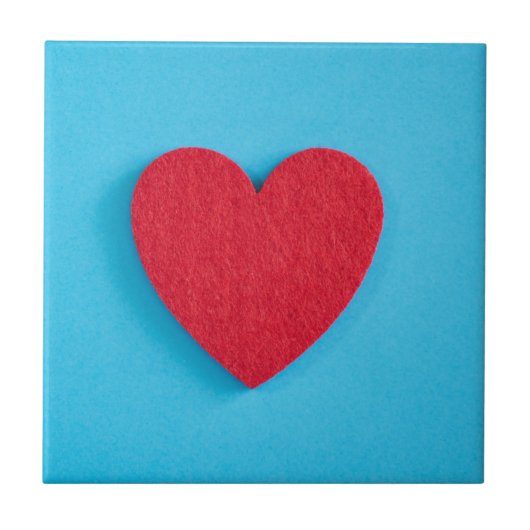 Red Love Heart Tegeltje (Voorkant)