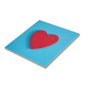 Red Love Heart Tegeltje (Zijkant)