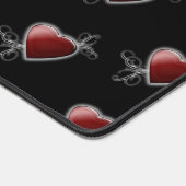 Red Love Heart tegen Midnight Black Bureaumat (Hoek)