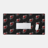 Red Love Heart tegen Midnight Black Bureaumat (Keyboard & Muis)