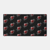 Red Love Heart tegen Midnight Black Bureaumat (Voorkant)
