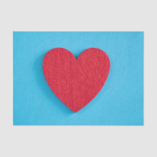 Red Love Heart Tissuepapier (Voorkant)