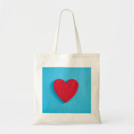 Red Love Heart Tote Bag