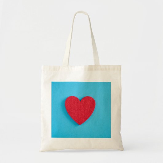 Red Love Heart Tote Bag (Voorkant)