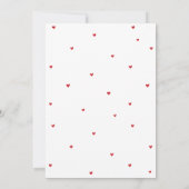 Red Love Heart Valentine's Galentines Party Invite Kaart (Achterkant)