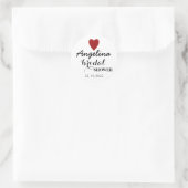 Red Love Heart Vrijgezellenfeest Ronde Sticker (Tas)