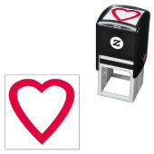 Red Love Heart Zelfinktende Stempel (In situ)