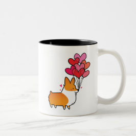 Red Love & Hearts Corgi Mok | CorgiDingen