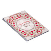 Red Love Hearts Country Lace Notitieboek (Rechterzijde)