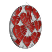 Red Love Hearts Dartbord (Voorkant Links)