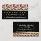 Red Love Hearts Holiday Mini Wenskaarten Visitekaartje (Voorkant / Achterkant)