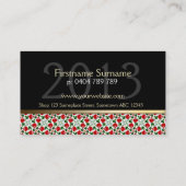 Red Love Hearts Holiday Mini Wenskaarten Visitekaartje (Achterkant)