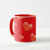 Red Love Hearts Mok (Voorkant links)