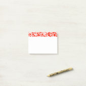 Red Love Hearts Pattern Post-it® Notes (Op bureau)