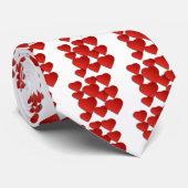 Red Love Hearts Stropdas (Opgerold)