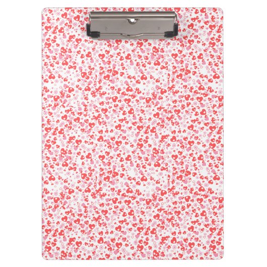 Red Love Hearts – Valentine Collection Klembord (Voorkant)