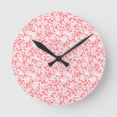 Red Love Hearts – Valentine Collection Ronde Klok (Voorkant)