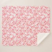 Red Love Hearts – Valentine Collection Sherpa Deken (Voorkant (horizontaal))