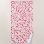 Red Love Hearts – Valentine Collection Strandlaken (Voorkant)