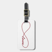 Red Love Infinity Bagagelabel (Voorkant verticaal)