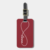 Red Love Infinity Bagagelabel (Voorkant verticaal)