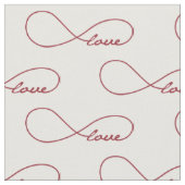 Red Love Infinity Custom Fabric Stof (Close Up)