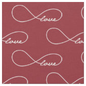 Red Love Infinity Custom Fabric Stof (Close Up)