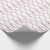 Red Love Infinity Gift Wrap Cadeaupapier (Hoek)